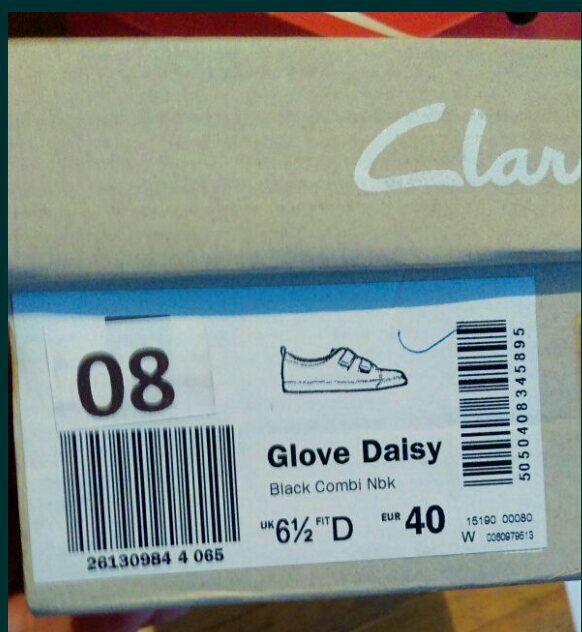 Clarks р.40 из нубука кеды на липучках