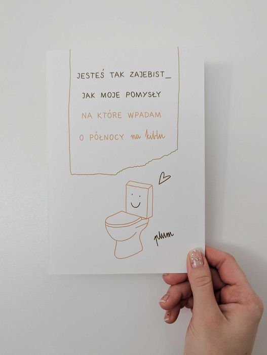 Na kibelku - otwierana kartka okolicznościowa - Anibrzydkie