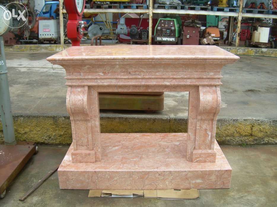 Lareira Para Palácio Rosa Arte Em Pedra