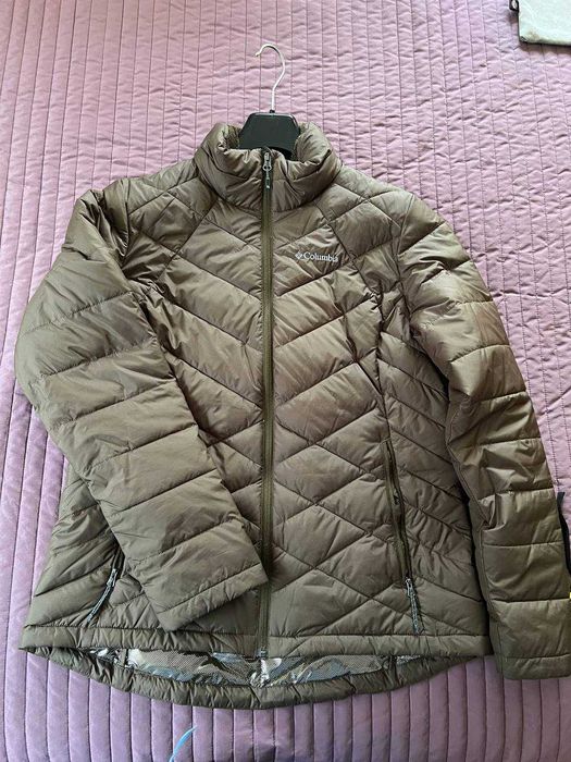 Куртка жіноча зимова Columbia, розмір L, колір хакі, omni-heat.