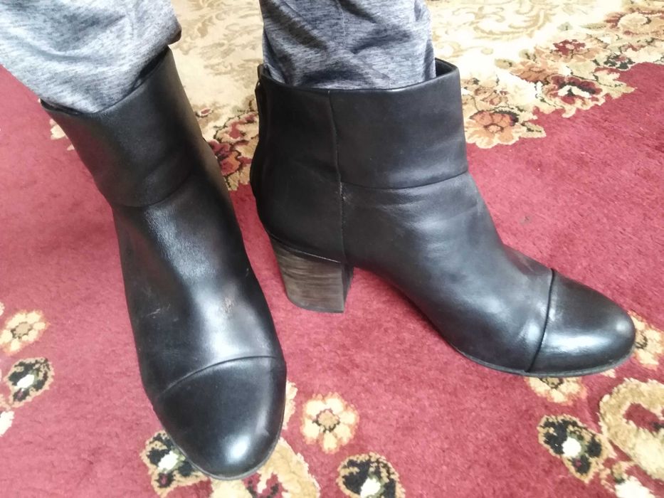 skórzane botki damskie rozmiar 43,5 (wkładka 29cm)