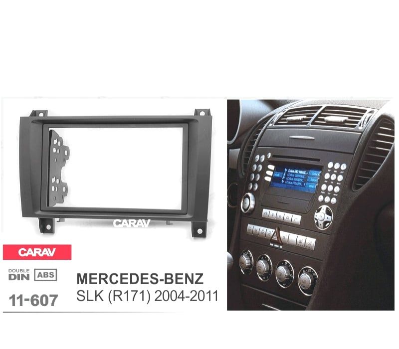 MOLDURA ADAPTADOR PRETO PARA RADIO 2-DIN MERCEDES CLASE SLK R171