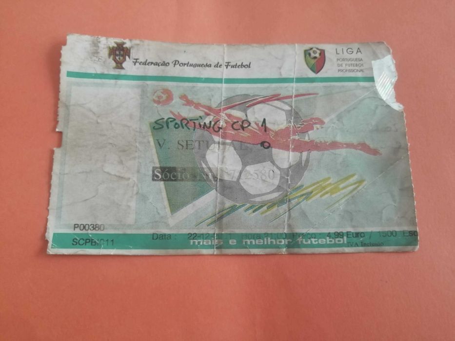 Diversos Bilhetes Jogos de Futebol do Sporting CP - anos 90 até 2018