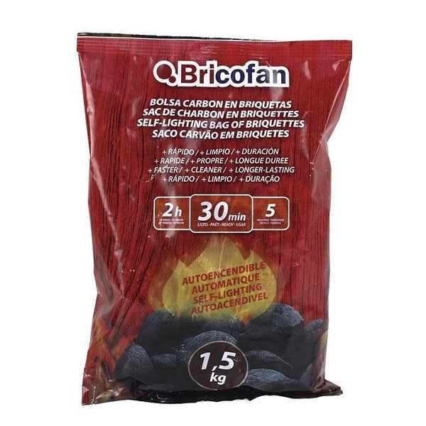 Carvão vegetal em sacos de 5kg, 3kg e 1,5kg