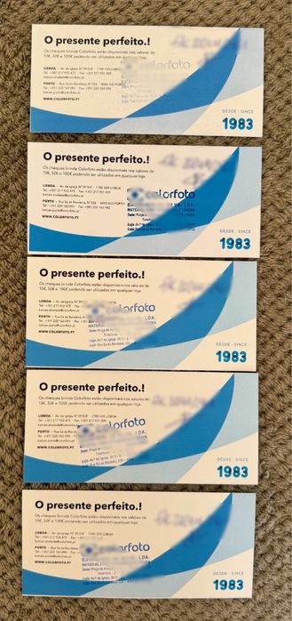 Vales para a loja Colorfoto