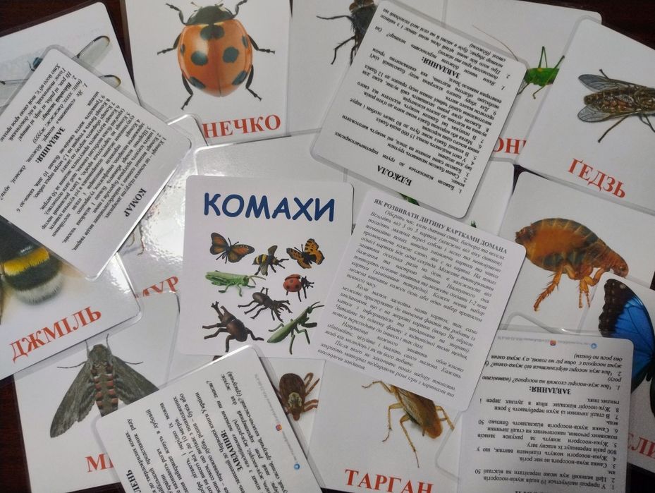 Картки Домана, карточки домана, ламіновані картки домана