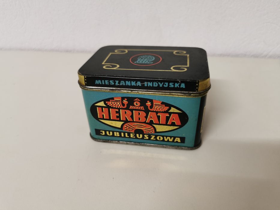 Pudełko metalowe po herbacie Społem
