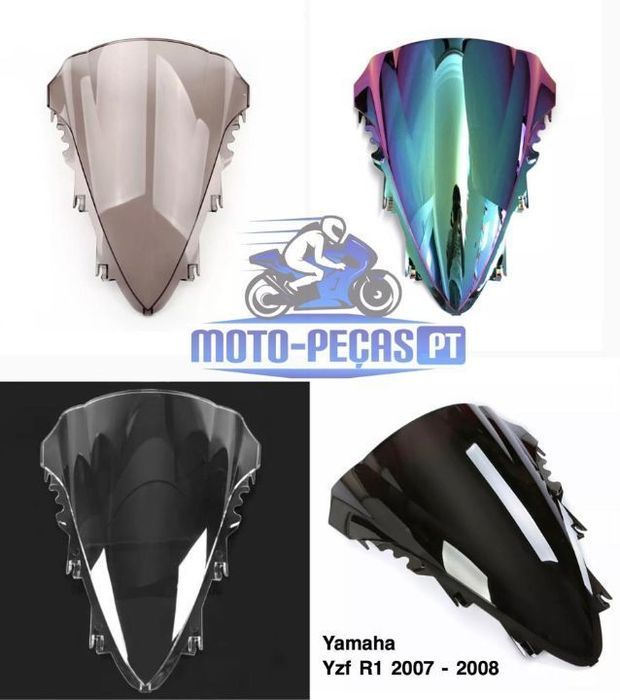 viseira nova  yamaha yzf R1 ano 2007 ate 2008  vidro bolha