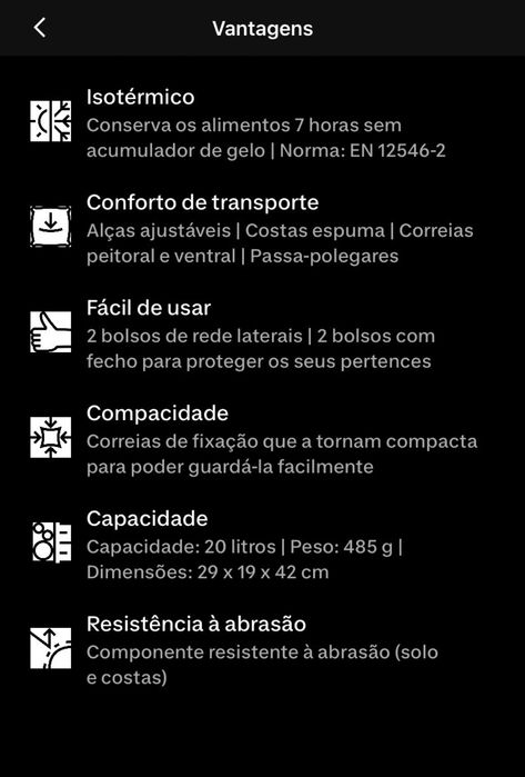 Mochila Geleira Isotérmica Decathlon - 20Litros