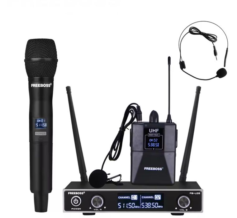 Dwukierunkowy bezprzewodowy system mikrofonowy UHF FB-U35H