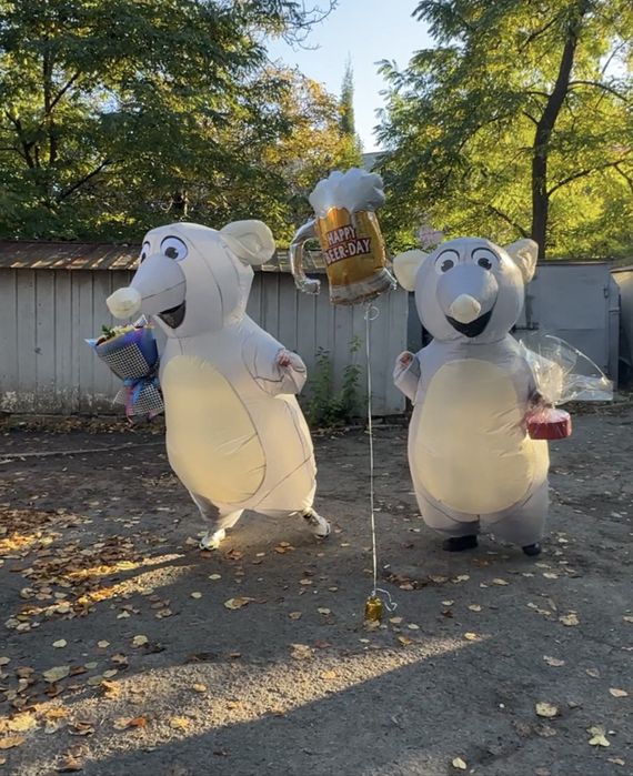 Здам надувной костюм криси, щура, крысы, мышки, в наявності 8 шт.