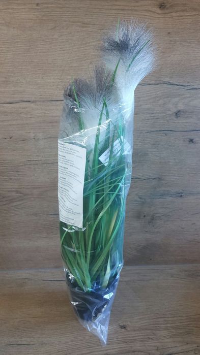 Sztuczna trawa pampasowa w doniczce, trawa z piór 55cm