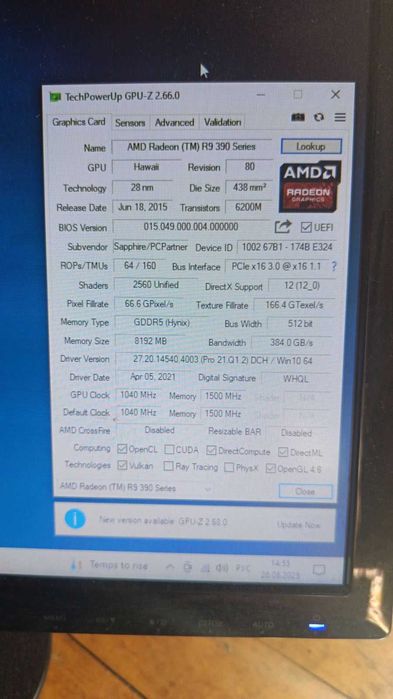 Відеокарта Sapphire Nitro R9 390 8gb АРТЕФАКТИ