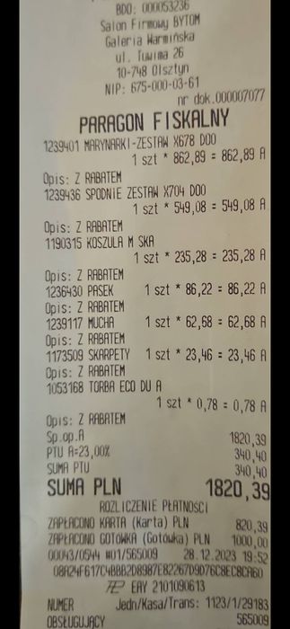 Garnitur Bytom męski na studniówkę czarny