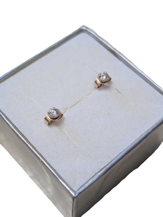 Złote kolczyki 585 14K 0,68 g dł. 12 mm