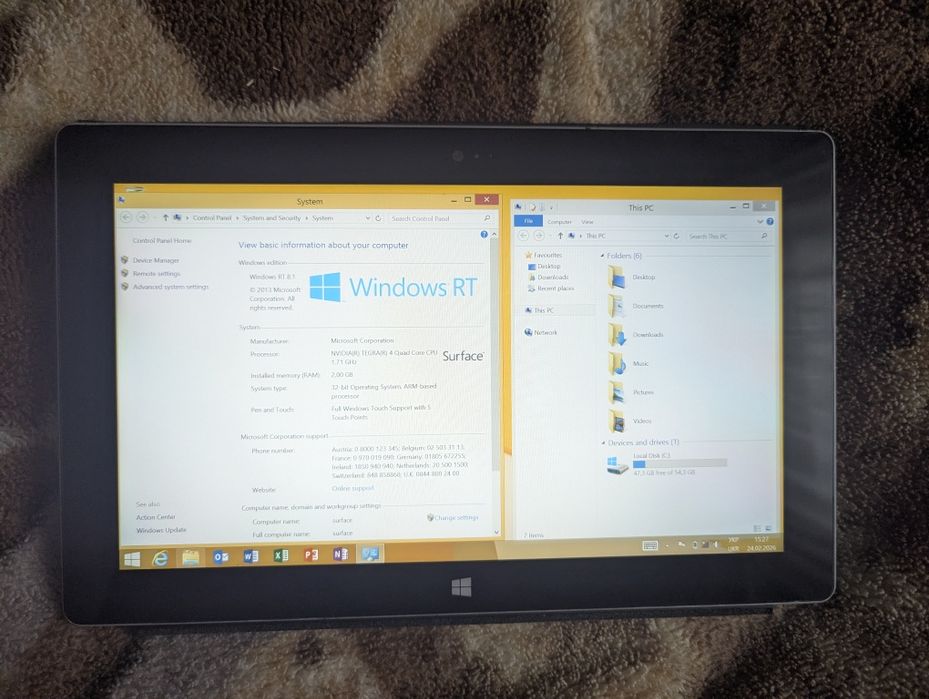 Планшет - ноудбук Surface RT 1572