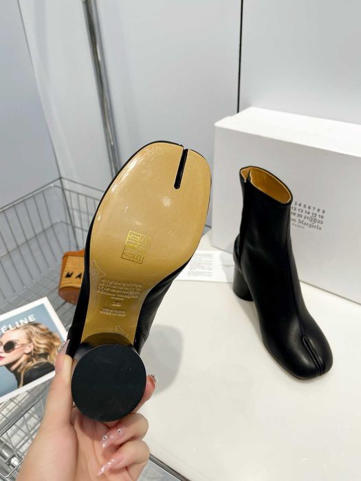 Margiela skórzane MM6 botki z rozciętym palcem 5.5cm r.38