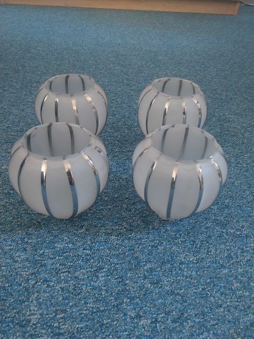 Matowy mały klosz w paski