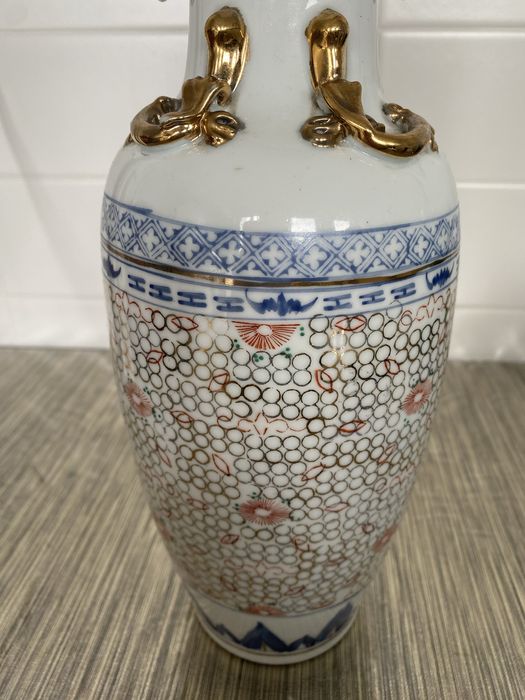 Vaso de porcelana china antigo