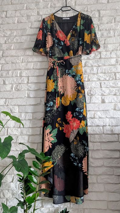 Glamorous asymetryczna sukienka w kwiaty