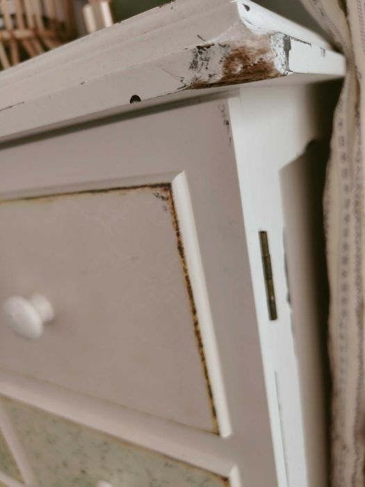 Szafka shabby, biała, retro, komoda, łazienkowa, nocna, boho