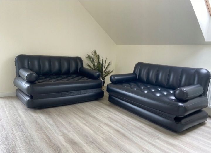 Materac dmuchany sofa 5w1 łóżko 2 os na działkę