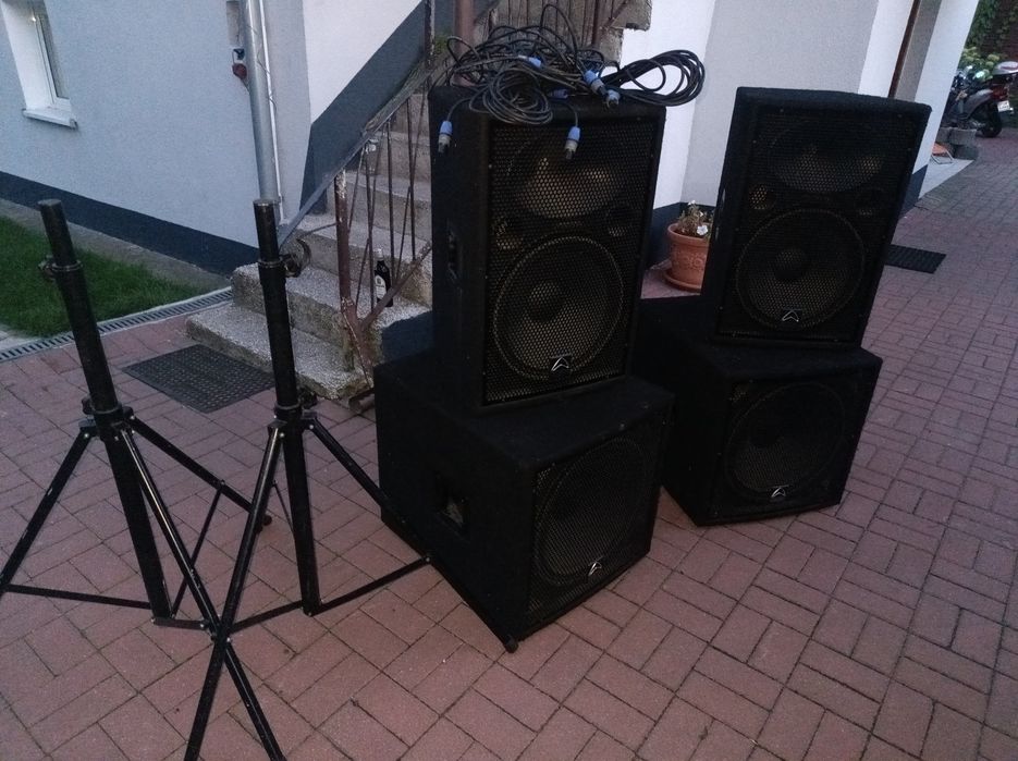 Zestaw głośników WHARFEDALE Pro LX-18 i Pro LX-15 + mikser Yamaha