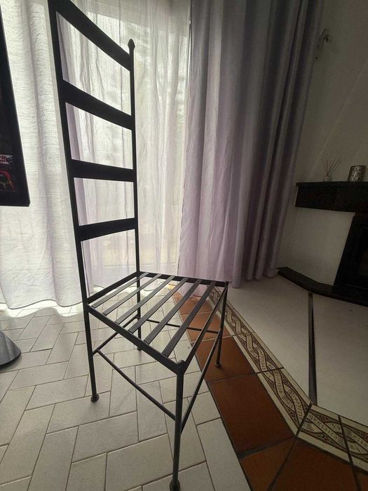 6 Cadeiras em ferro forjado lacado