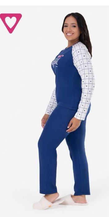 Pijama canelado super confortável