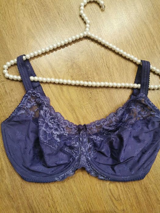 Fioletowy biustonosz duży biust plus size stanik 80F