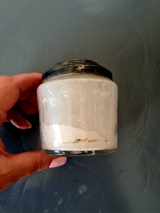 Raridade Anos 30: Caixa de Pó de Arroz Arte Déco Completa (Com Borla Original)
