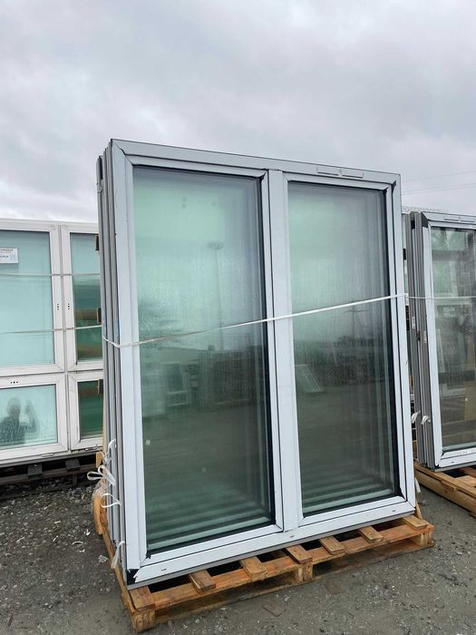 Okno balkonowe 200x230  196x229 - od ręki! Kolor zew. czarny - 3szyby