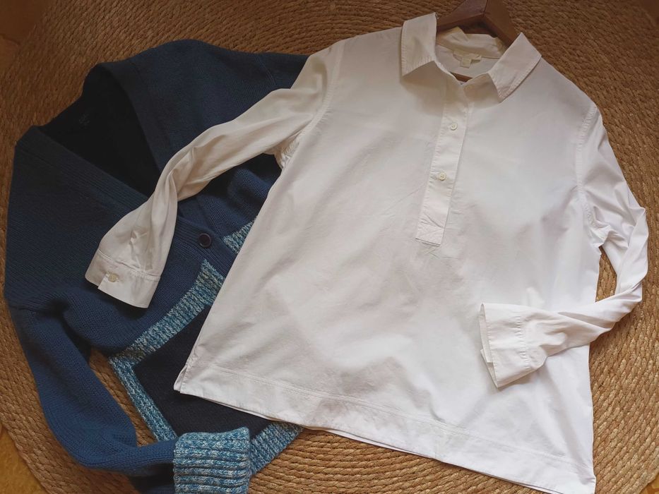 COS biała koszula damska oversize łączona r.38/40