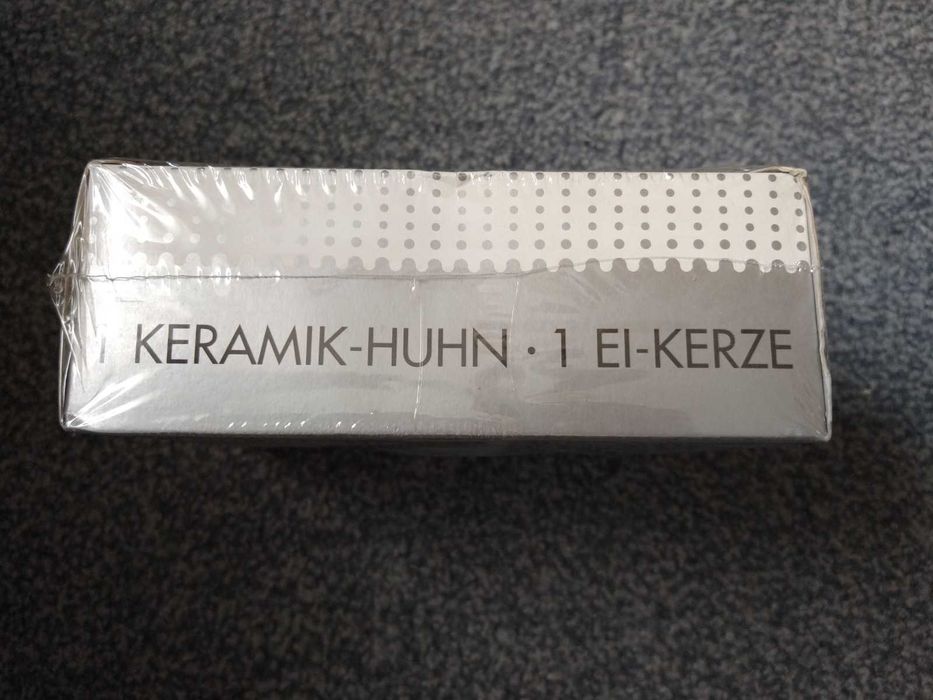 Świecznik ceramiczna kura ze świecą