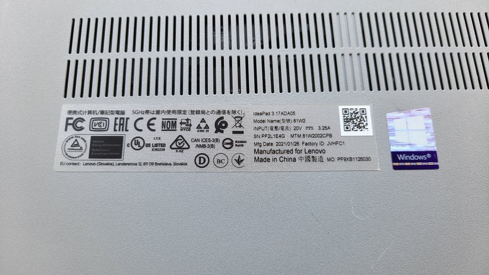 Laptop IdeaPad3 17ADA05