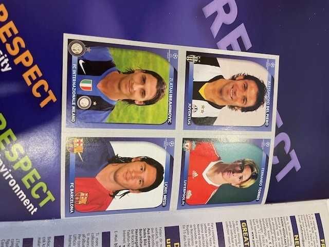 Champions League 2008/2009 - Cromos do Cristiano Ronaldo e Messi