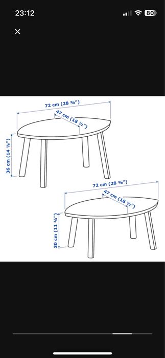Conjunto de mesas de centro Ikea