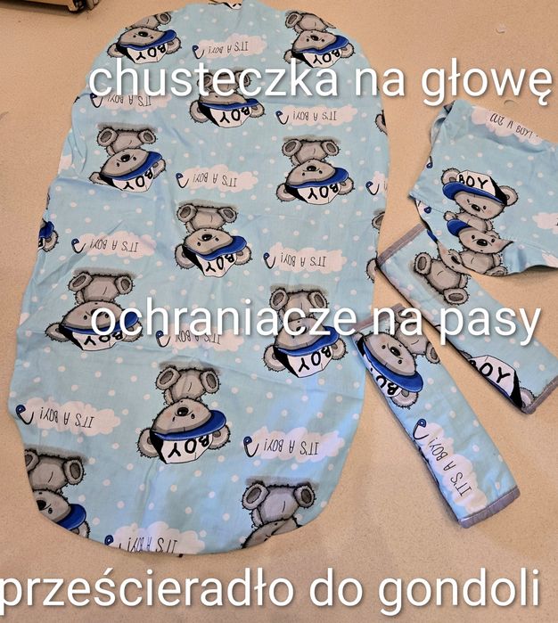 Wyprawka do łóżeczka, wózka niebieska. Duży zestaw. Minky. It's a boy.