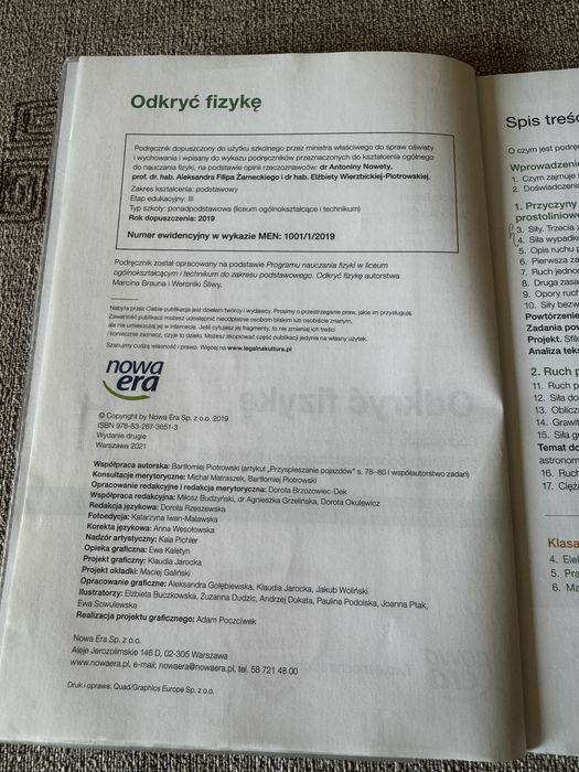 Podręcznik do fizyki do klasy 1