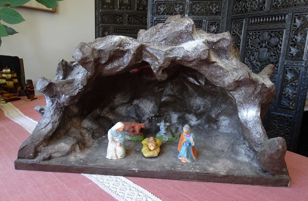 presépio grande com luz