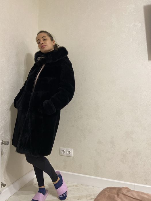 Продам шубу мутон + норка размер s