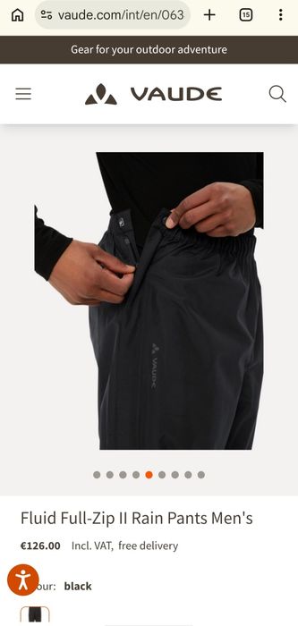 Мембранні штани-самоскиди VAUDE Men's Fluid Full-Zip Pants II (06343), Marmot
