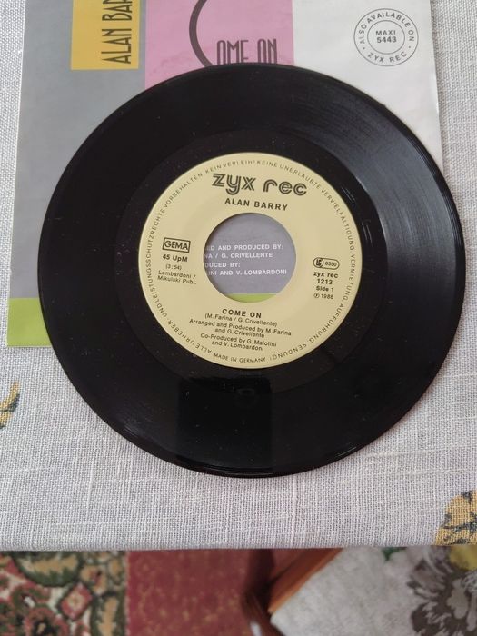 Alan Barry - Come On, 7"singiel winylowy Italo disco