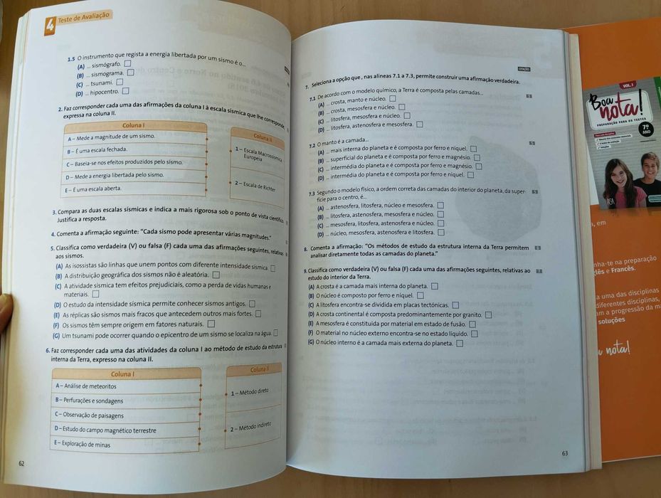 Livros de fichas para estudar 7º ano NOVOS