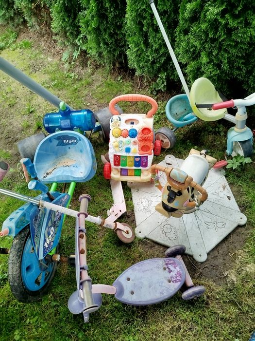 Zabawki ogrodowe dla dzieci kulajnoga rowerek skoczek