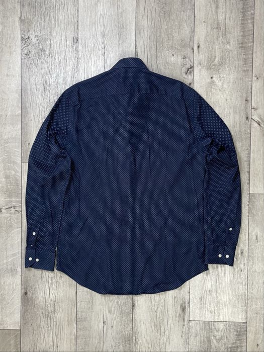 Tommy Hilfiger slim fit рубашка 41 L размер с длинным рукавом синяя