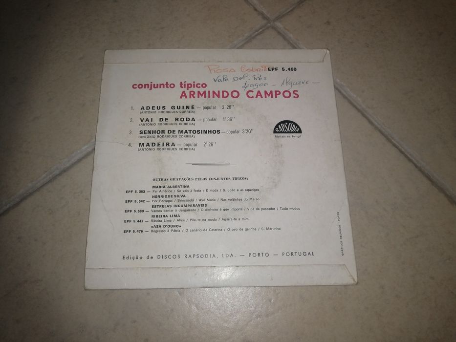 Disco EP Vinil Adeus Guiné Guerra Colonial Ultramar