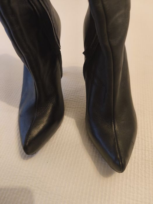 Botas de pele genuina usadas duas vezes