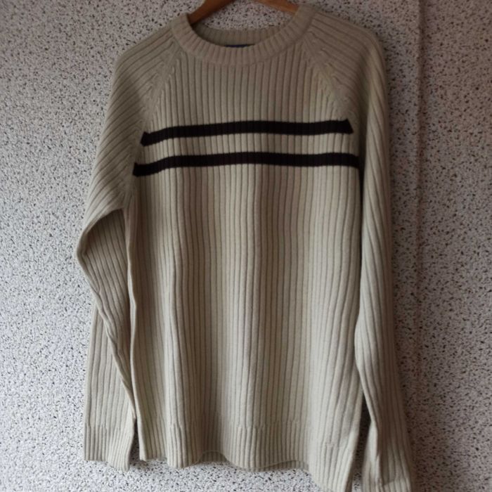 Nowy sweter beżowy męski rozmiar M akryl