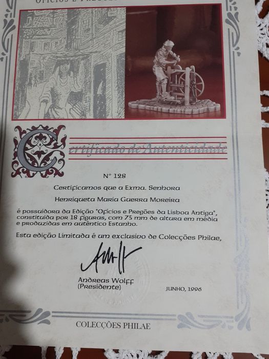 Coleçao philae "pregões  de Lisboa antiga" em estanho